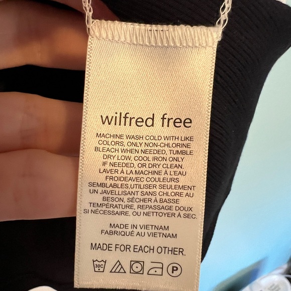 Wilfred Free Aritzia Fortune Black Mini Dress - Picture 4 of 6